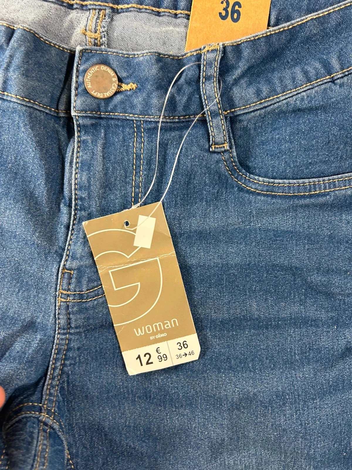 Gémo marineblauwe denim short bermuda voor dames maat 36 – photo 7